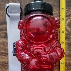 NASA Kennedy Space Center Souvenir Astronaut Plastic Water Bottle w/ Lanyard